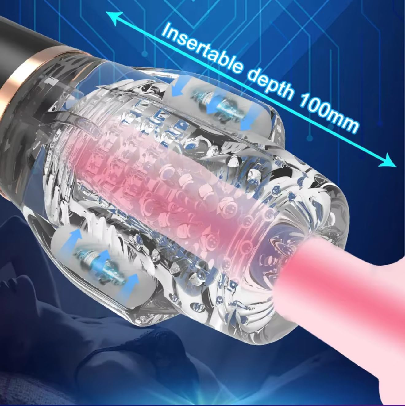 Mr. James™ Intelligent Telescopic Rotating Male Masturbator Cup – Automatic Suction & Vibration, Reusable TPE Sleeve, Adult Pleasure Device for Men