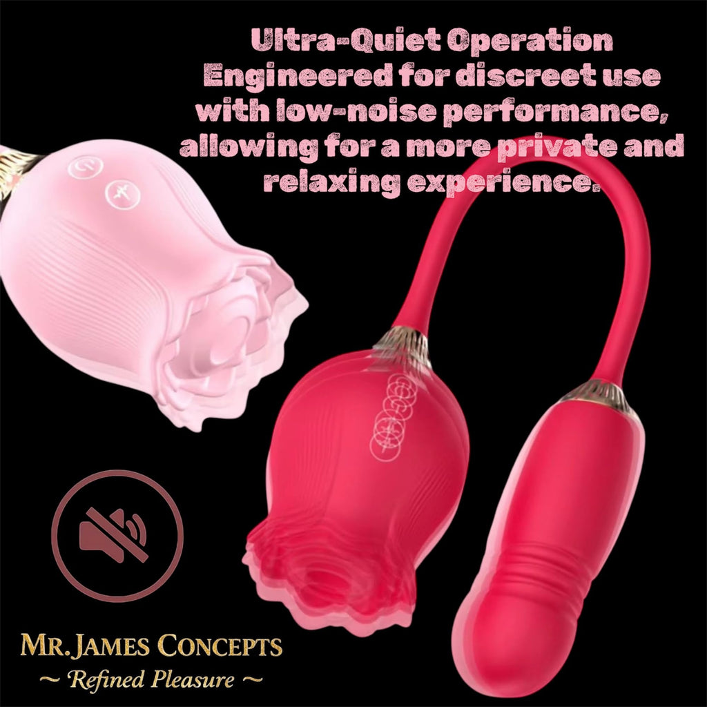 Mr. James Dual Vibrator – 12 Tongue Licking & 12 Thrusting Modes, Magnetic USB Rechargeable, Waterproof, Whisper-Quiet – Pleasure Refined