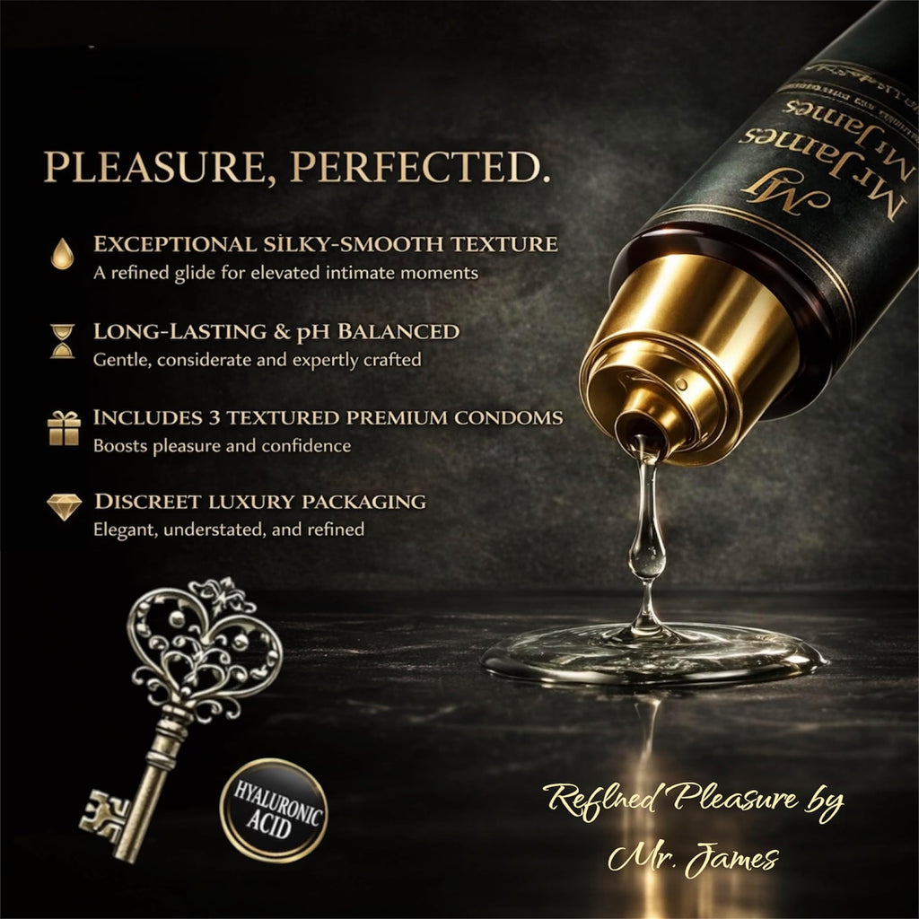 Water-Based Intimate Lubricant 250ml | Pleasure Refined™ with Hyaluronic Acid | Silky Smooth, Long-Lasting, pH Balanced | Premium Intimate Care