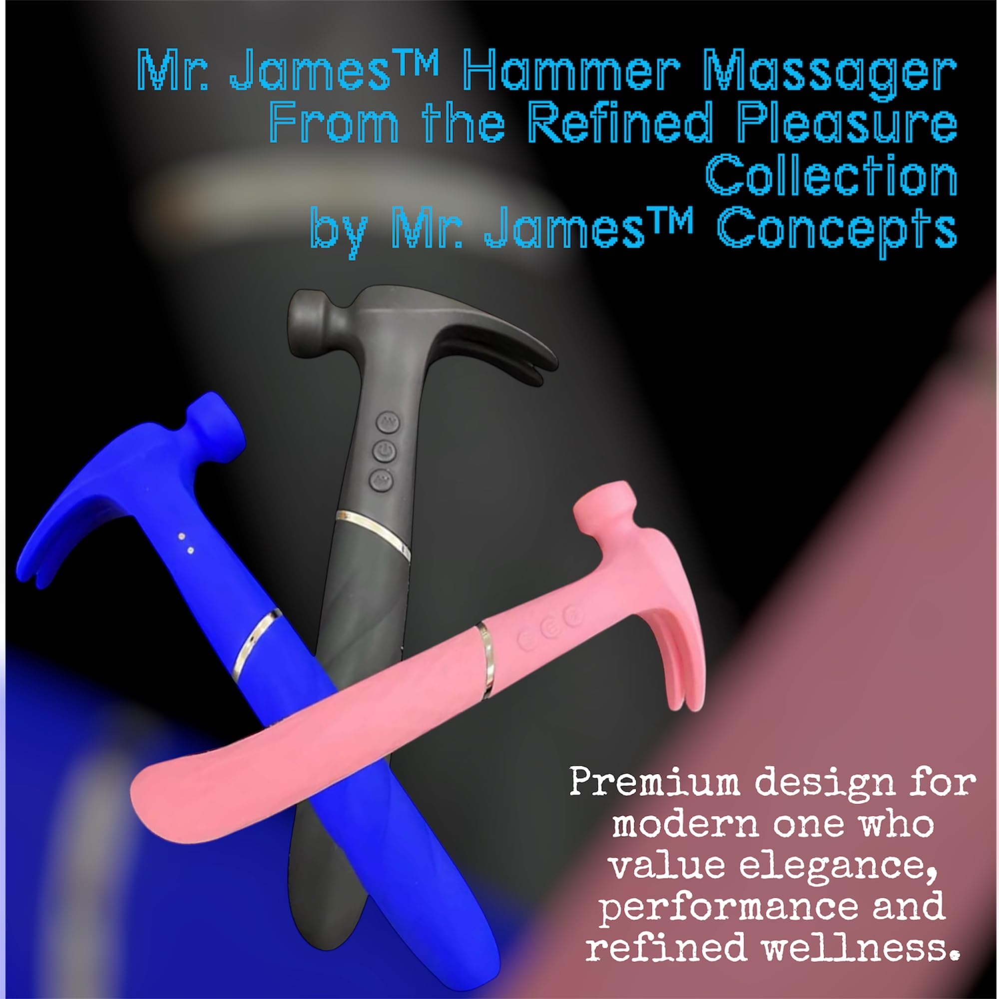 Mr. James™ Hammer Vibrator – Refined Pleasure Collection | Viral Social Media Design | 21 Functions | Waterproof, USB Rechargeable Silicone Massager for Women