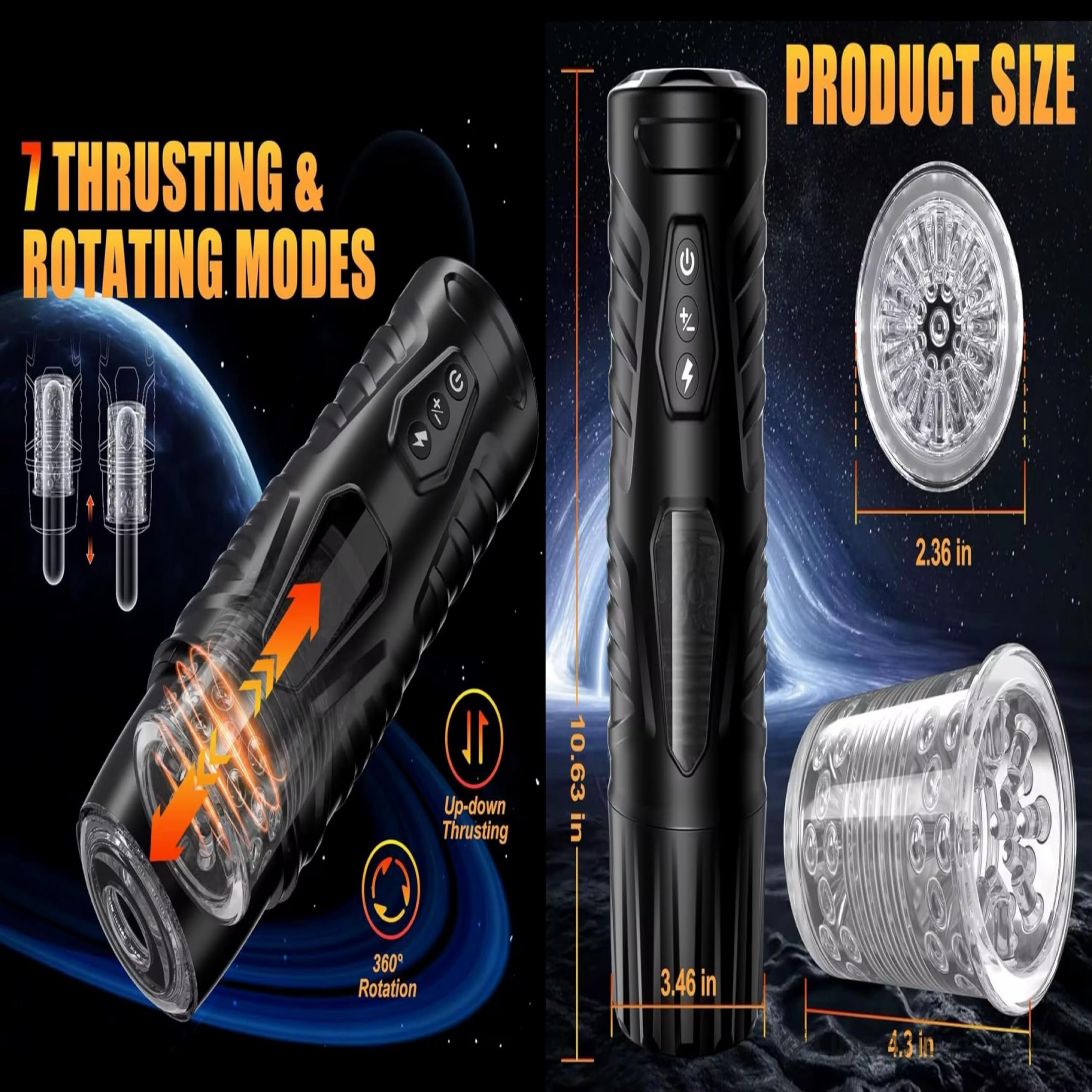 Mr. James™ Buck Knight – 6-in-1 App-Controlled Thrusting & Rotating Masturbator | Smart Penis Trainer with AI Modes & Turbo Power