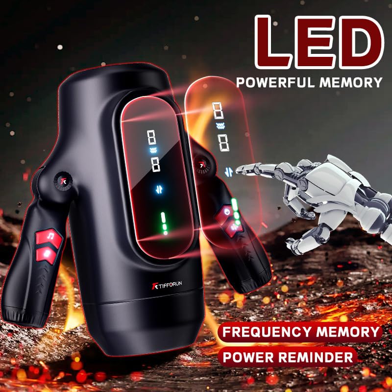 Mr. James Concepts King K – Premium Fully Automatic Telescopic Male Masturbation Device with Heating, Actress Voice & LCD Display | 10-Speed USB Rechargeable Penis Massage Machine for Men