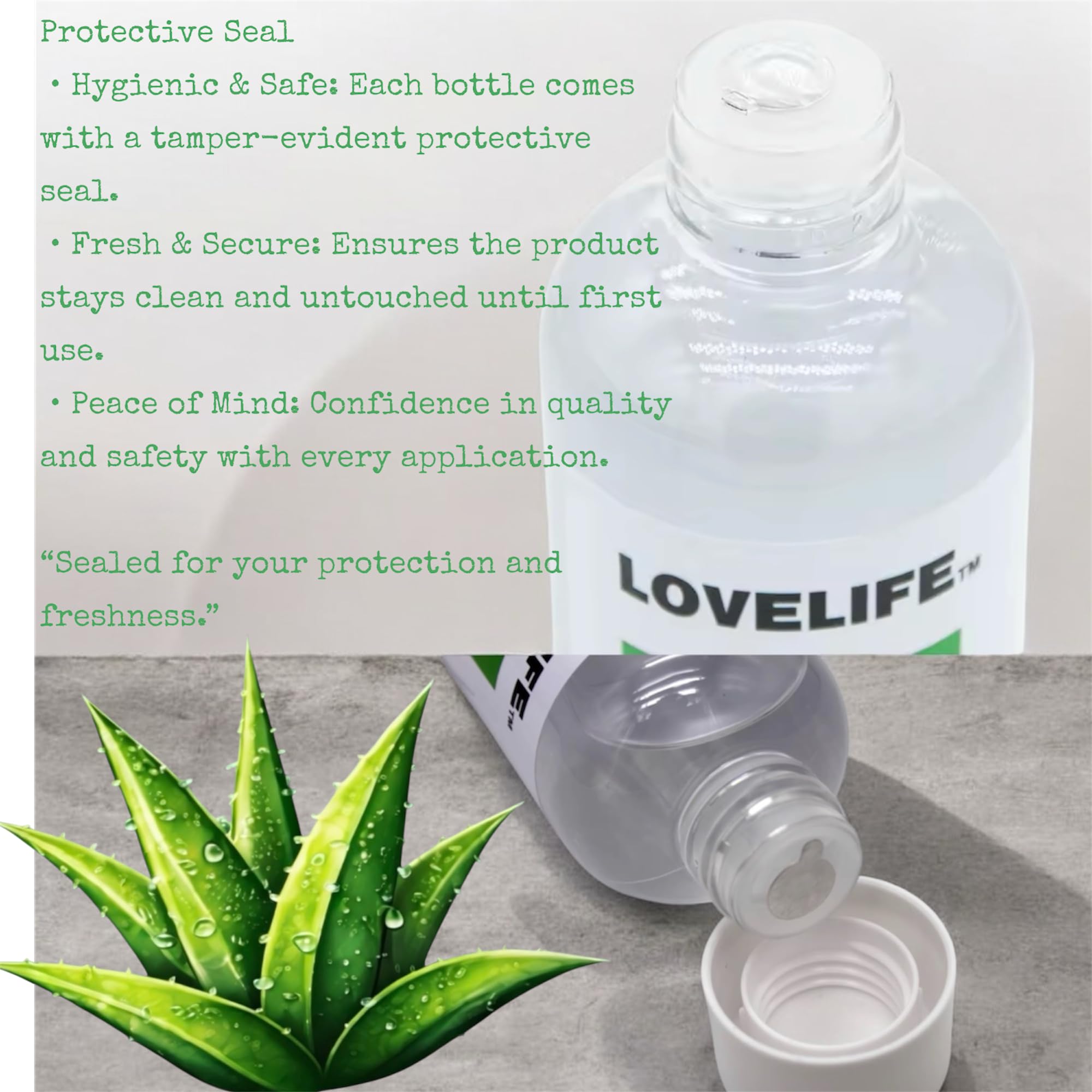 Aloe Vera Intimate Lubricant 240ml – Natural Water Based Personal Lube for Sensitive Skin, Long Lasting Smooth Glide, Paraben Free, Condom Safe