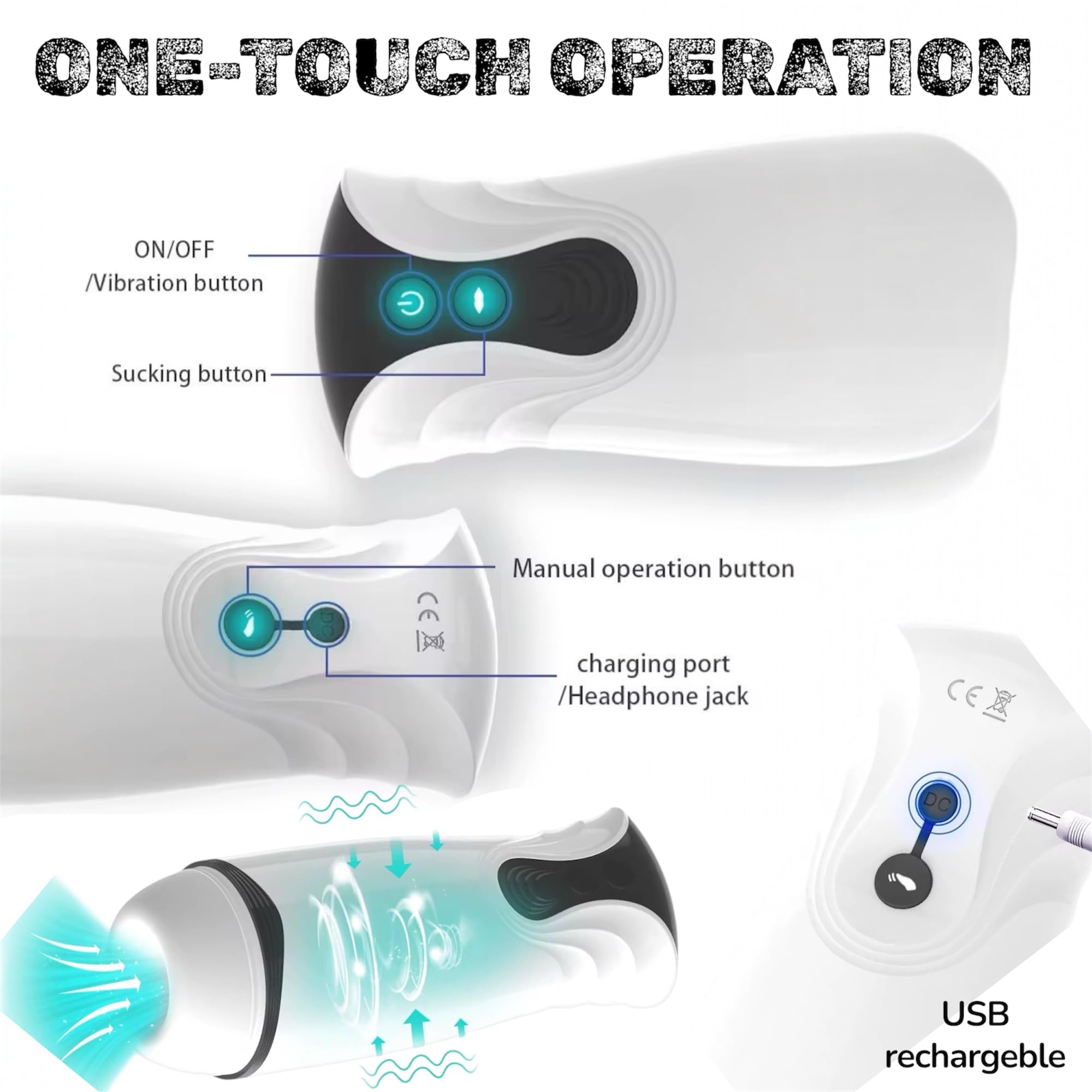 Mr. James™ Automatic Suction Masturbator Cup – 12 Suction & Vibration Modes, Heating, Hands-Free Deep Throat Blowjob Simulator, USB Rechargeable, Skin-Friendly, Glans Training Toy