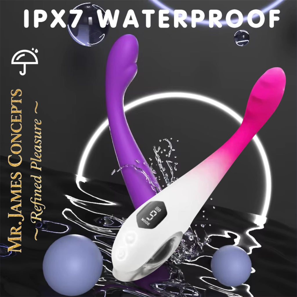 Mr James™ 4-in-1 Finger G-Spot Vibrator with LCD Display, Clitoral & Nipple Stimulator, 10 Vibration Modes, USB Rechargeable, Soft Silicone, Quiet & Discreet