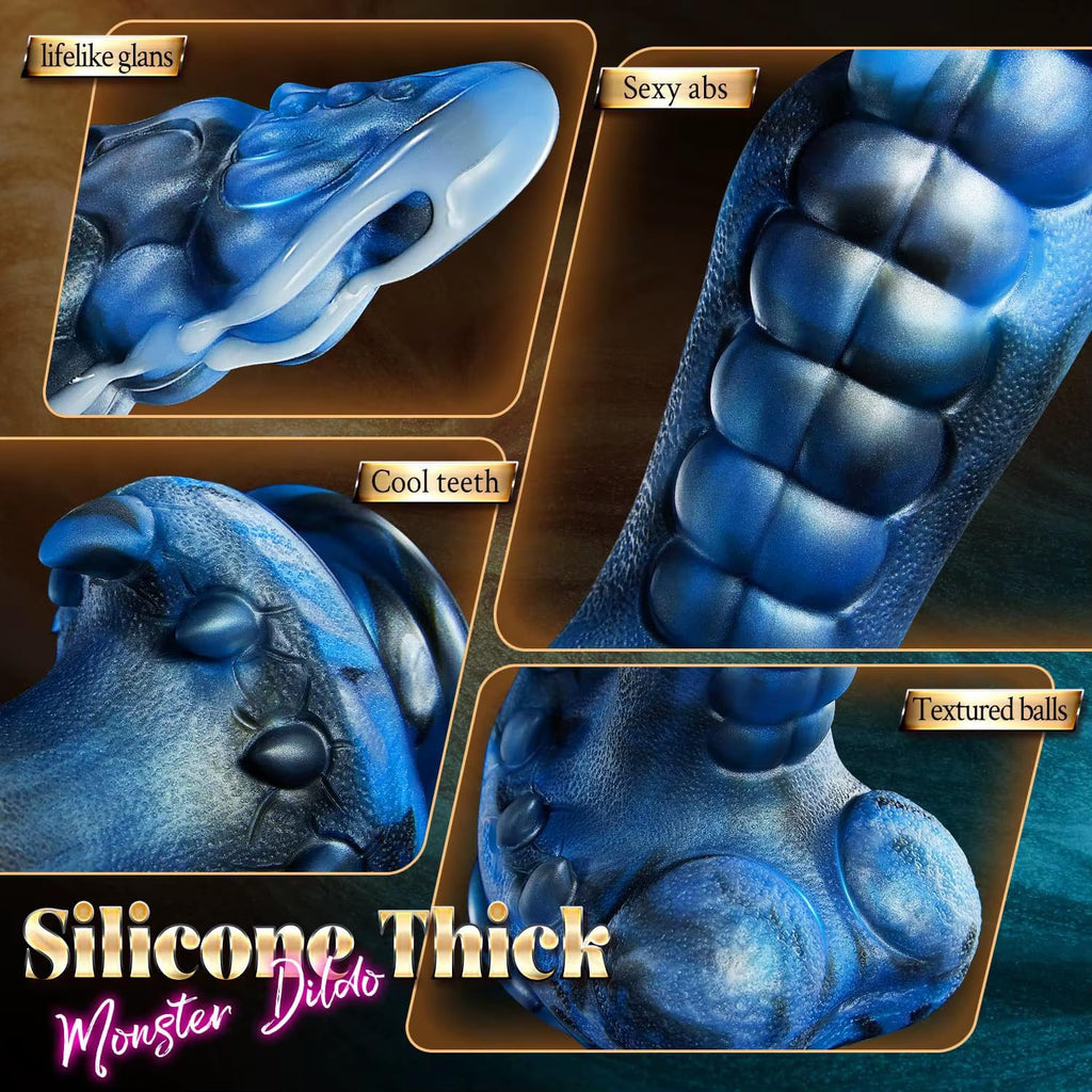 Mr James™ 9.5” 5-in-1 Fantasy Telescopic Monster Dildo – Thrusting, Rotating & Heating Dragon Knot Vibrator for Women and Men | 8 Thrusting, 8 Vibrating Modes | Strong Suction Cup | Remote Control