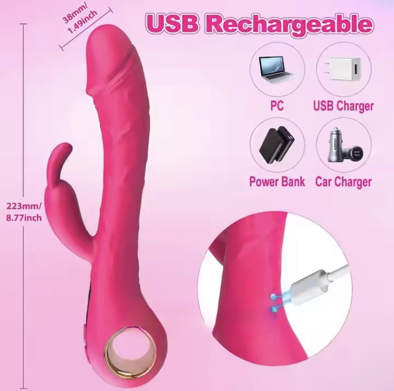 Mr. James Dual Stimulation Rabbit Vibrator – 9 Vibration Modes, LCD Display, G-Spot & Clitoral Stimulator, USB Rechargeable, IPX7 Waterproof – Pleasure Refined