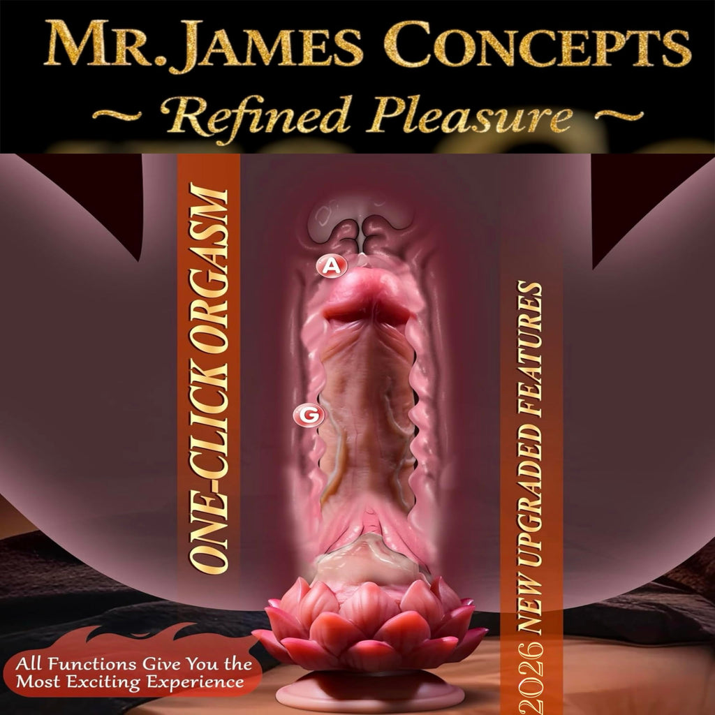 Mr James Concepts® Lotus Tongue Pro – Wireless Remote Control Heated Vibrator, Dual Tongue Stimulation, Telescopic Motion, 100% Waterproof, Premium Silicone Design