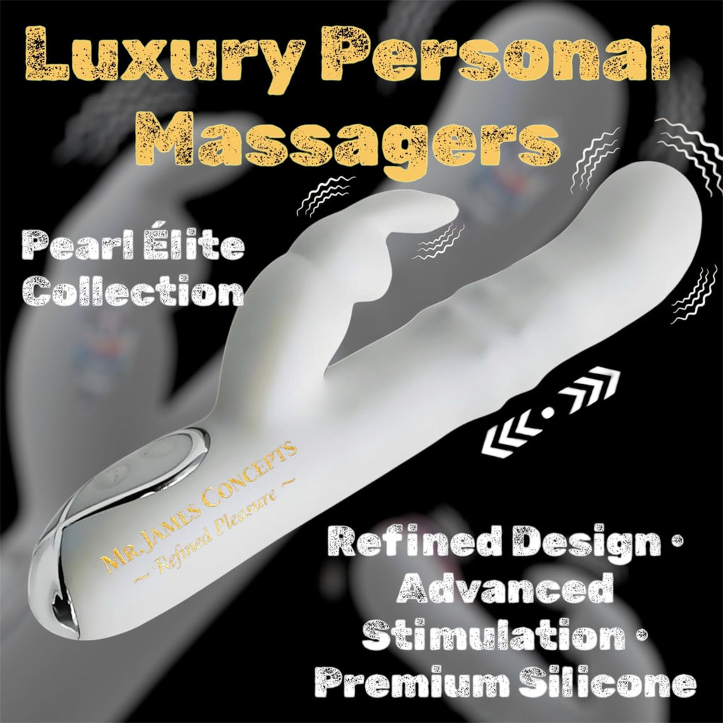 Mr James Concepts Pearl Élite Collection – Premium Silicone Personal Massagers, USB Rechargeable Waterproof Luxury Intimate Massager Series