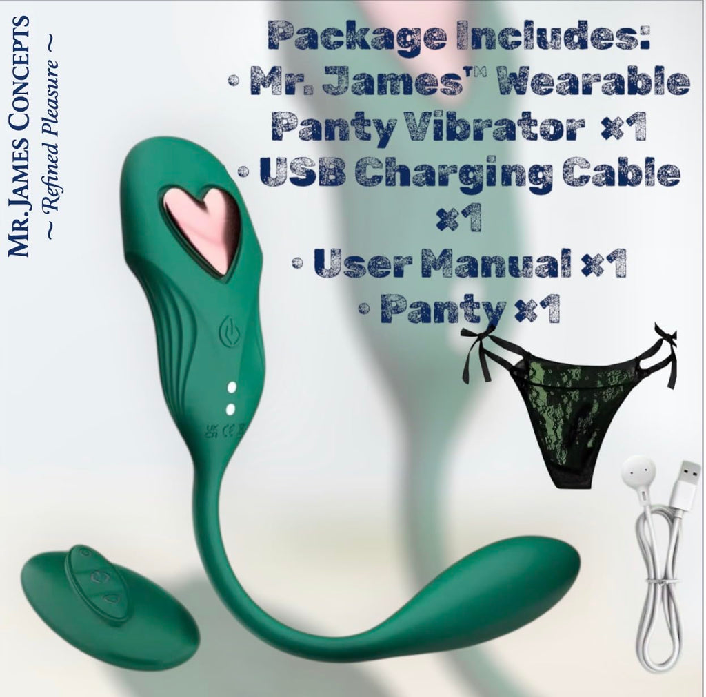 Mr. James™ Wearable Panty Vibrator – App Controlled Dual Stimulator, Clit + G-Spot/Anal, Magnetic Fit, Rechargeable, Waterproof, Couples Remote Sex Toy – Pleasure Refined