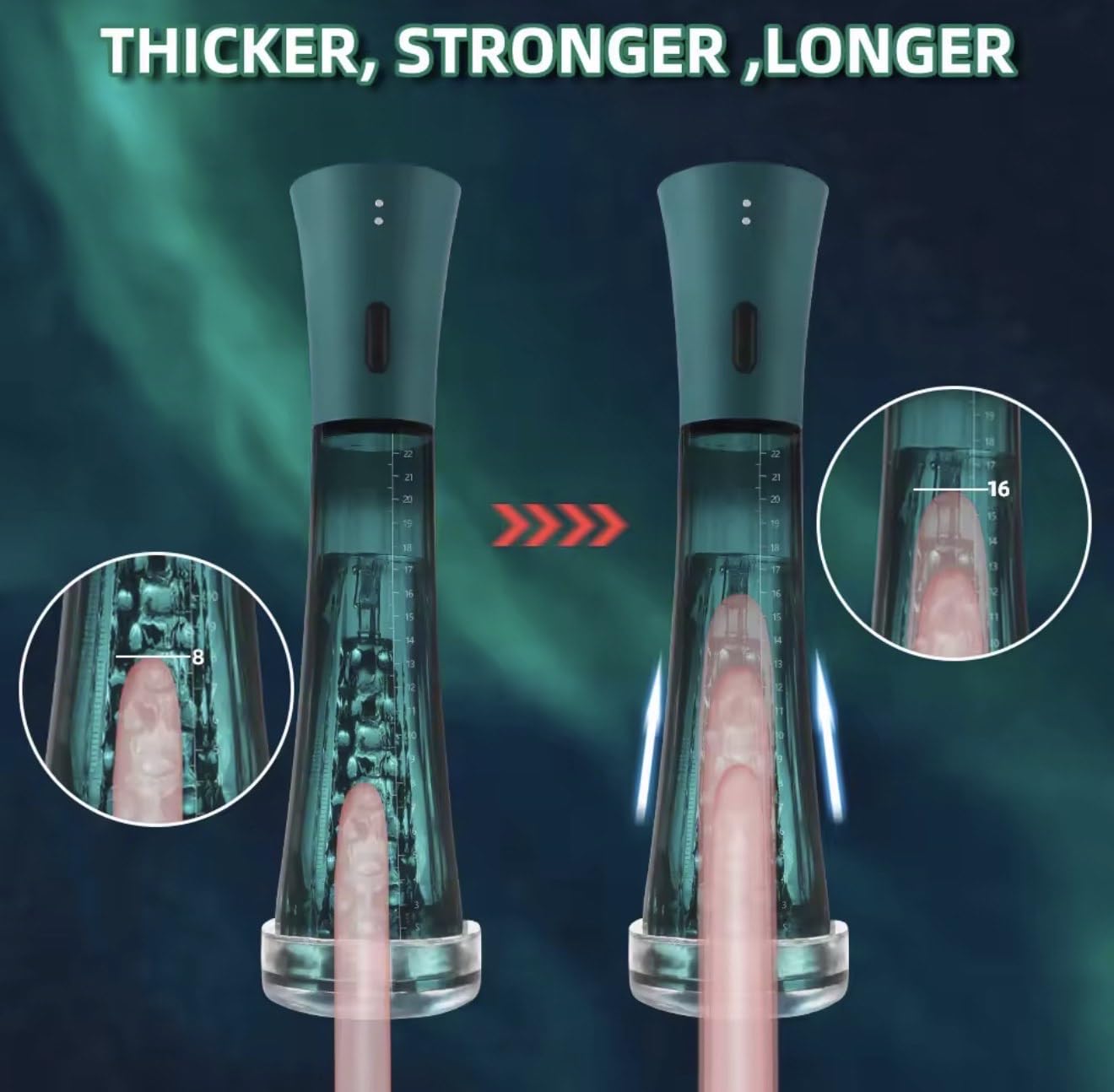 Mr. James Concepts — Refined Pleasure | Electric 2-in-1 Penis Pump & Vibrating Masturbator, 3 Suction Modes, TPE Sleeve, Magnetic Recharge,Daily-Use, Male Trainer & Vacuum Penis Enlargement Device