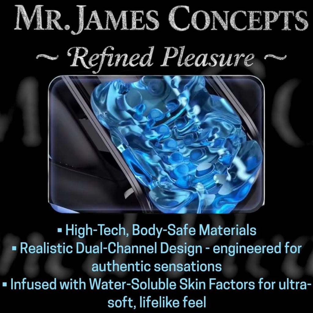 Mr. James Concepts King of Guns PRO – Automatic Telescopic Masturbator Machine with 72 Thrusting Modes, Dual-Handle Interactive Control, Realistic Vagina Liner, Type-C, Waterproof Men’s Pleasure Robot