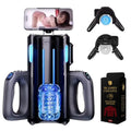 Mr. James Concepts King of Guns PRO – Automatic Telescopic Masturbator Machine with 72 Thrusting Modes, Dual-Handle Interactive Control, Realistic Vagina Liner, Type-C, Waterproof Men’s Pleasure Robot