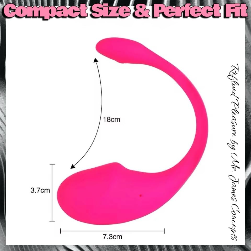 Mr. James Concepts Luxury App-Controlled Clitoral Vibrator for Couples, Wearable Bluetooth Egg, Quiet Discreet Panty Vibrator, Waterproof, USB Rechargeable, iOS & Android