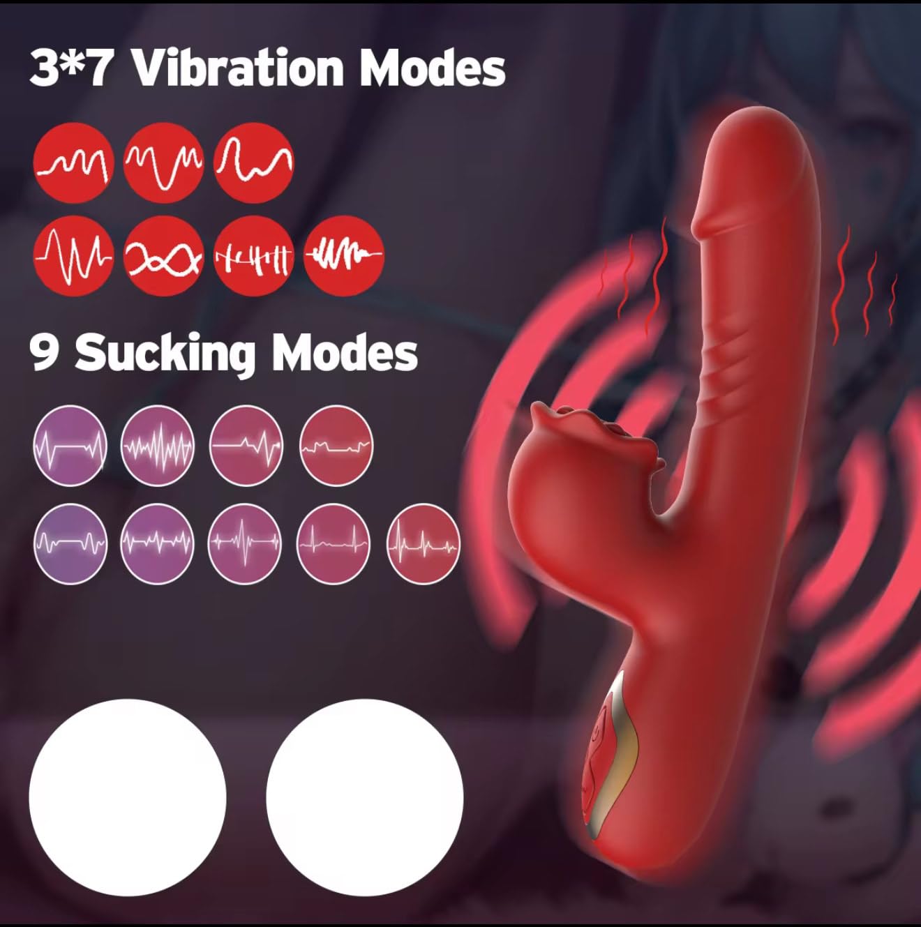 Mr. James 2-in-1 Rose Clitoral Vibrator – 9 Suction Modes, 3×7 Vibration Patterns, USB Rechargeable, Waterproof Silicone, G-Spot Toy – Pleasure Refined