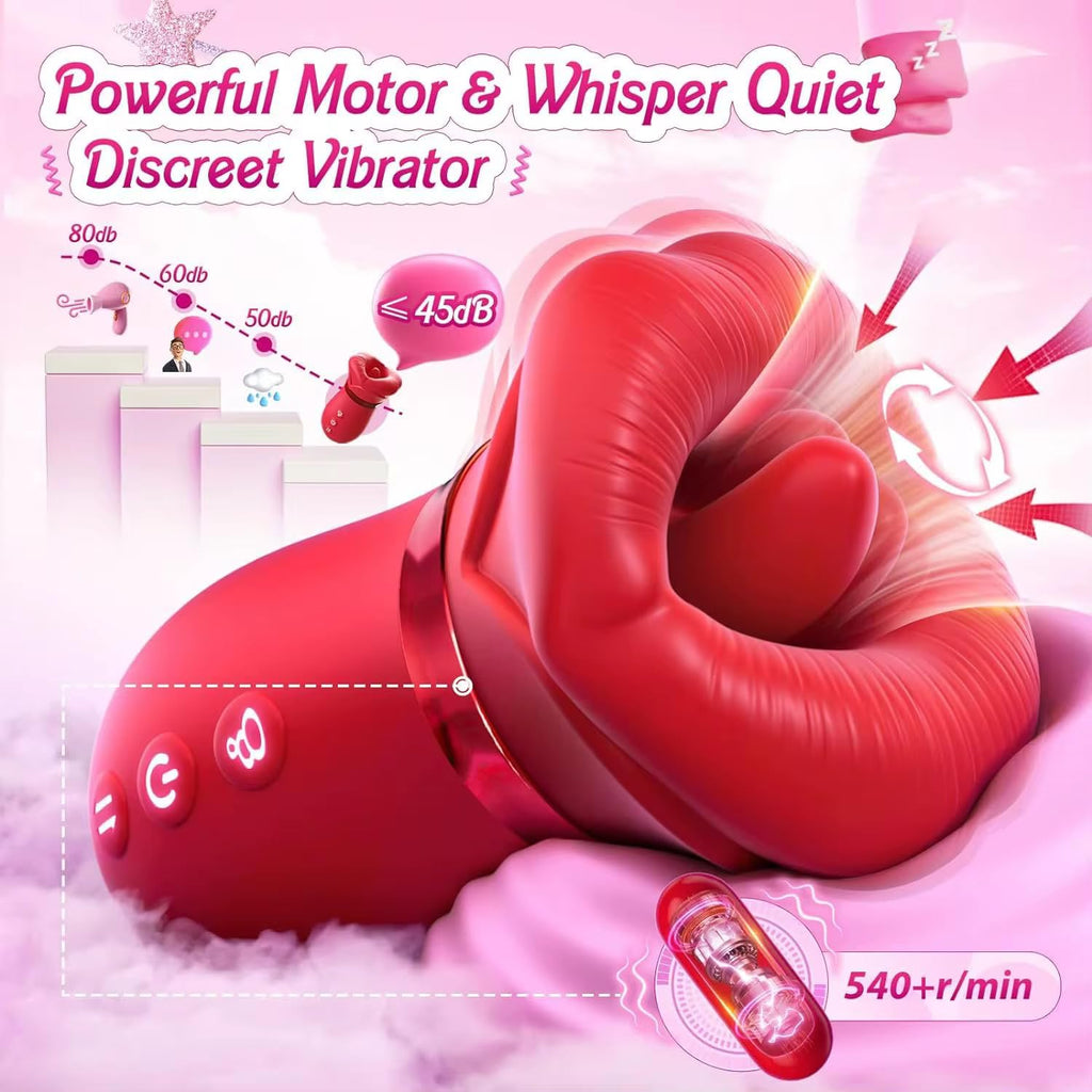 Mr. James™ 5-in-1 Smart Pleasure Device – APP-Controlled Kiss Vibrator with Licking, Vibration & Suction – Ergonomic Design for External Intimate Massage – Rechargeable & Waterproof