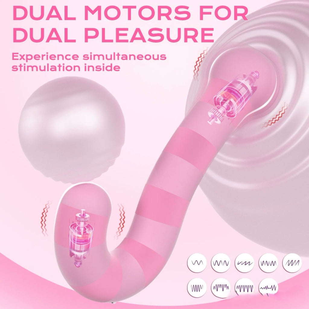 Mr James Concepts RoseCurve™ Smart App-Controlled Vibrator – Luxury Curved Dual Stimulation Massager, 9 Vibration Modes, Whisper-Quiet, USB Rechargeable, Waterproof Design