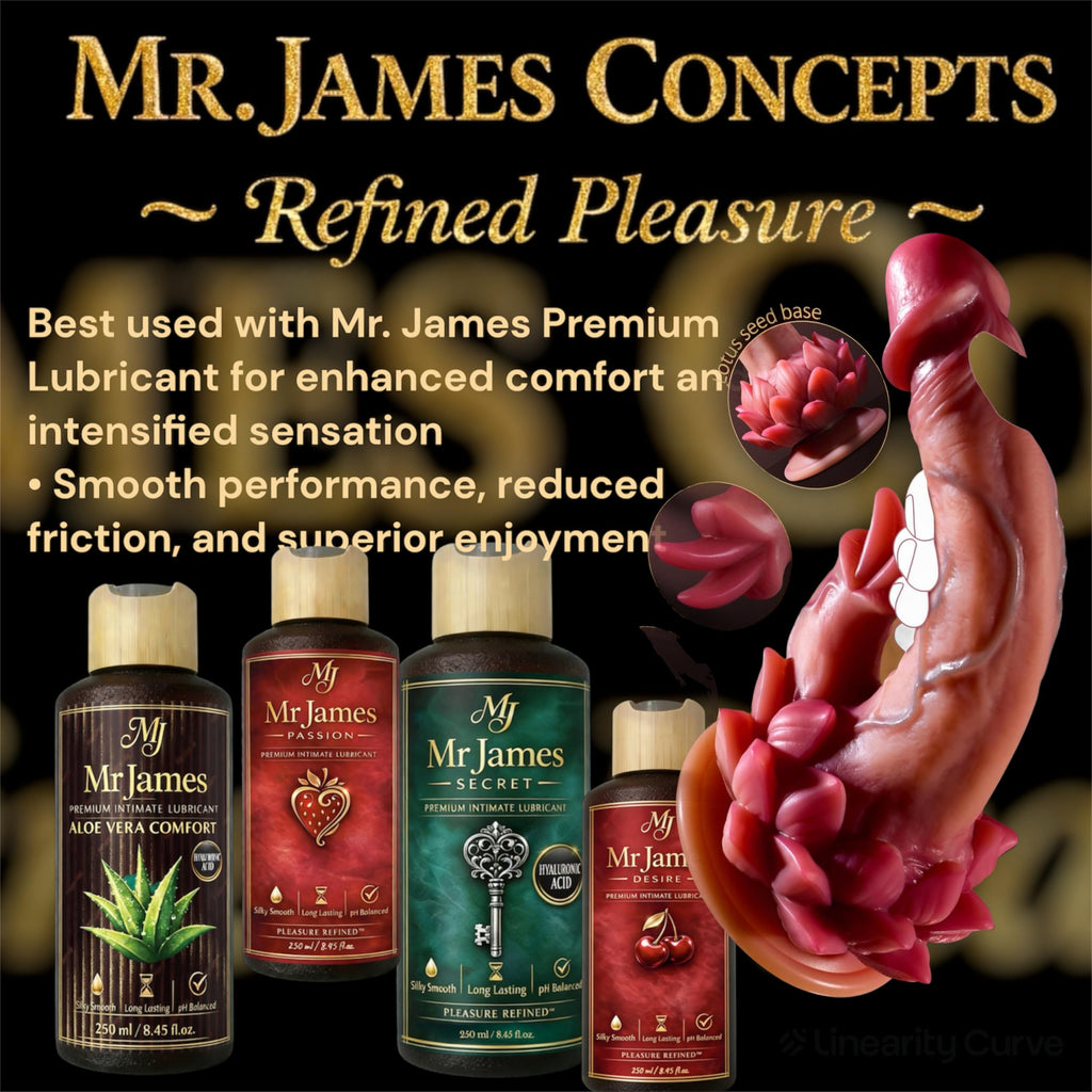 Mr James Concepts® Lotus Tongue Pro – Wireless Remote Control Heated Vibrator, Dual Tongue Stimulation, Telescopic Motion, 100% Waterproof, Premium Silicone Design