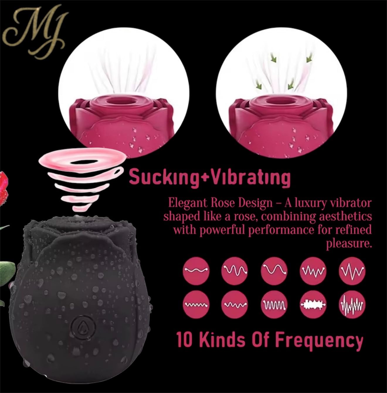 Mr. James™ Suction Vibrator – 10 Intense Suction Modes, Clitoral & Nipple Stimulator, Magnetic Rechargeable, Waterproof – Pleasure Refined