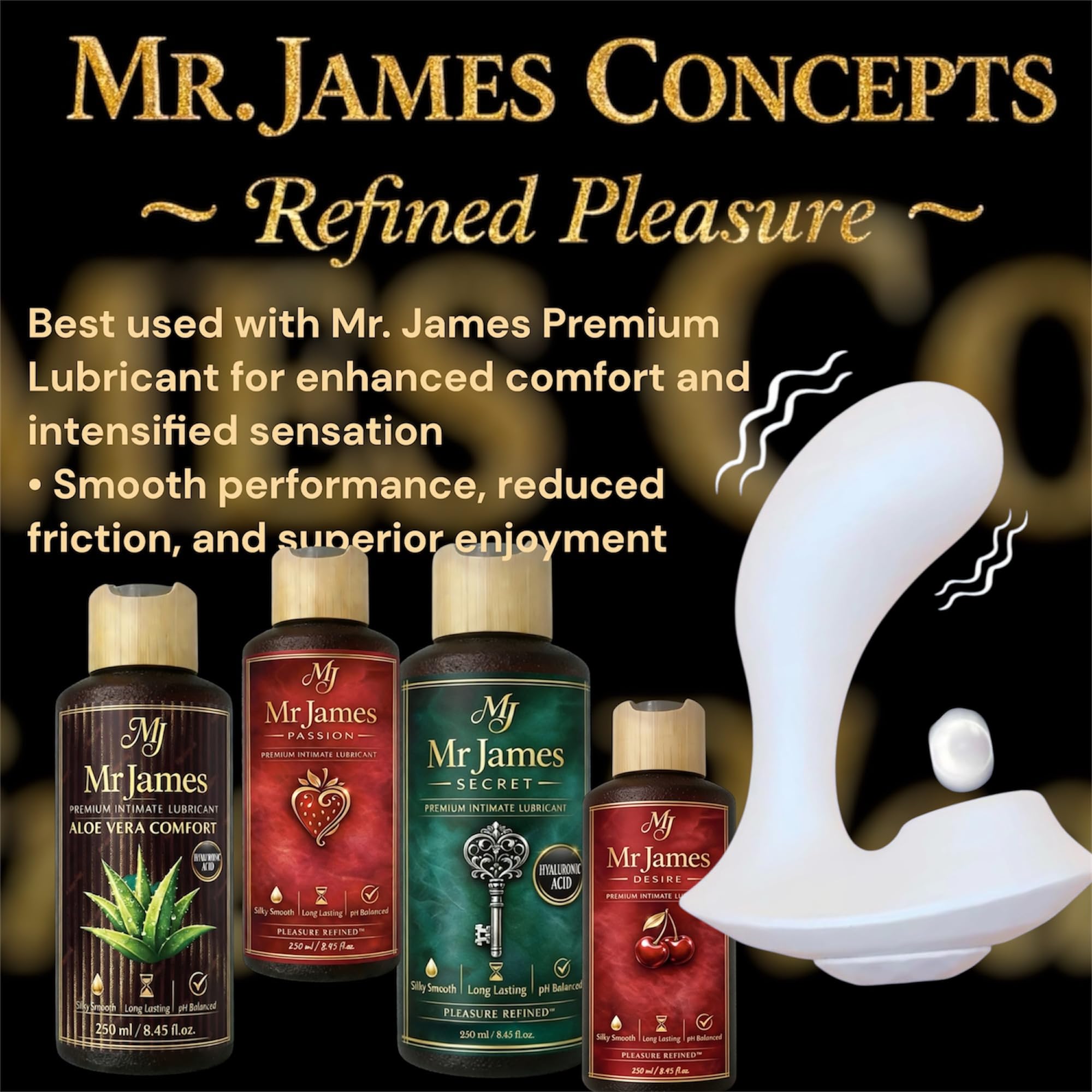 Mr James Concepts White Pearl Wearable Vibrator – Dual Head Clitoral & G-Spot Stimulator, 10 Vibration Modes + 5 Flapping Modes, Magnetic Charging, ABS&Silicone, Ultra Quiet, Premium Intimate Massager