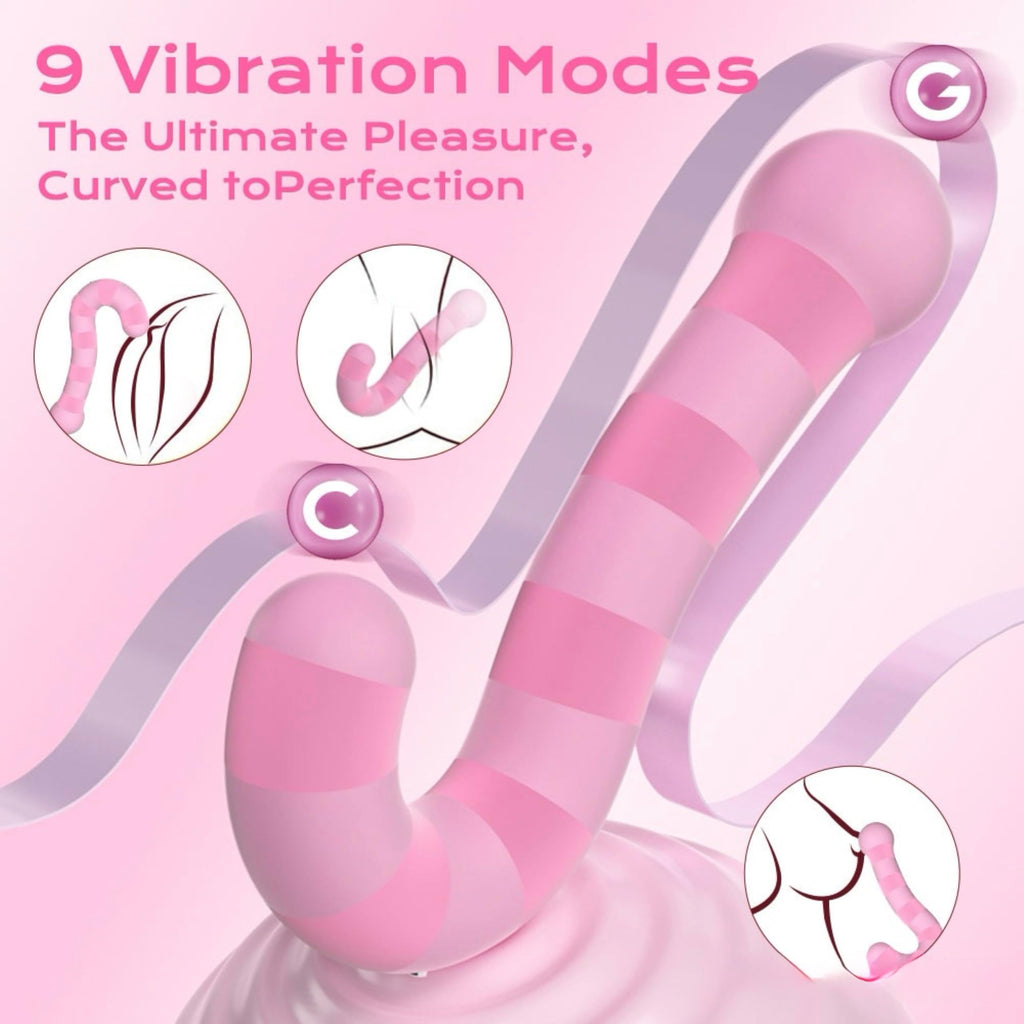 Mr James Concepts RoseCurve™ Smart App-Controlled Vibrator – Luxury Curved Dual Stimulation Massager, 9 Vibration Modes, Whisper-Quiet, USB Rechargeable, Waterproof Design