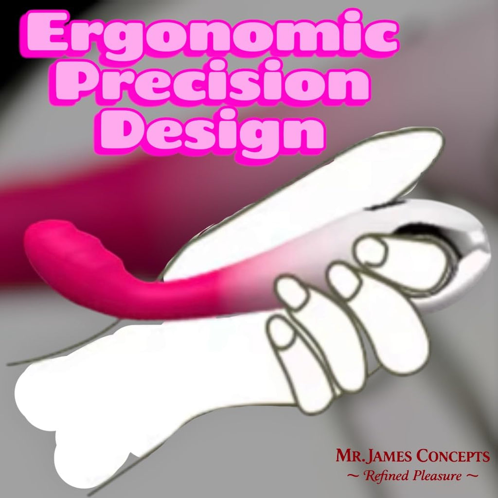 Mr James™ 4-in-1 Finger G-Spot Vibrator with LCD Display, Clitoral & Nipple Stimulator, 10 Vibration Modes, USB Rechargeable, Soft Silicone, Quiet & Discreet
