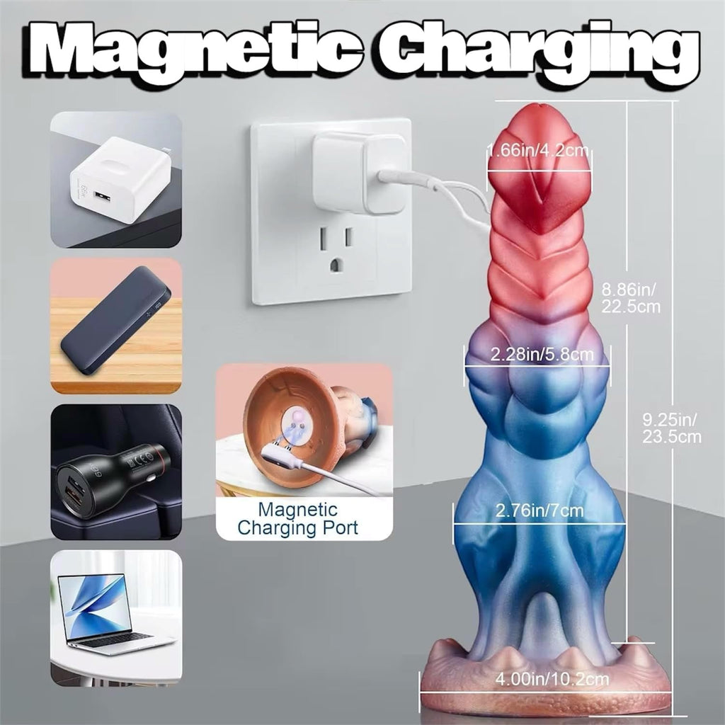 Mr. James Fully Telescopic 4-in-1 G-Point Vibrator with Remote Control – Heating, Thrusting & Monster Knot Design – Premium Body-Safe Silicone, Magnetic Charging, 10 Vibration Modes, 7 Thrusting Modes