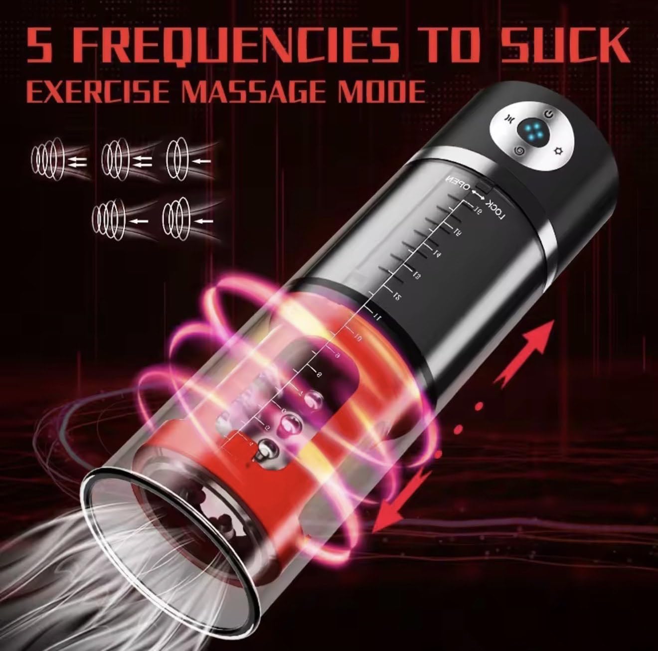 Mr. James Concepts ARS – Automatic Penis Enlargement Pump with 5 Suction & 5 Vibration Modes | Premium Male Masturbator Pocket Pussy Sex Toy, USB Rechargeable, Quiet Design, Silicone + ABS