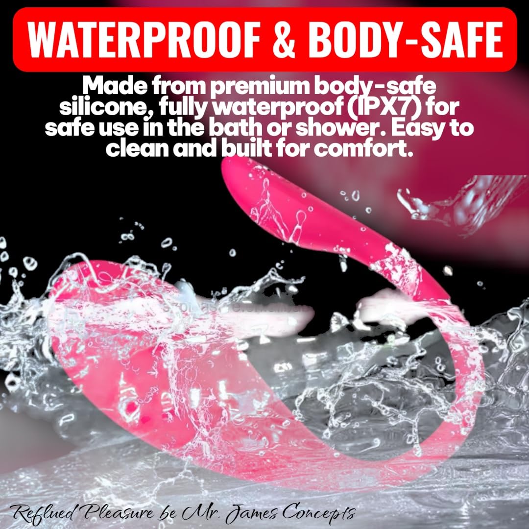 Mr. James Concepts Luxury App-Controlled Clitoral Vibrator for Couples, Wearable Bluetooth Egg, Quiet Discreet Panty Vibrator, Waterproof, USB Rechargeable, iOS & Android