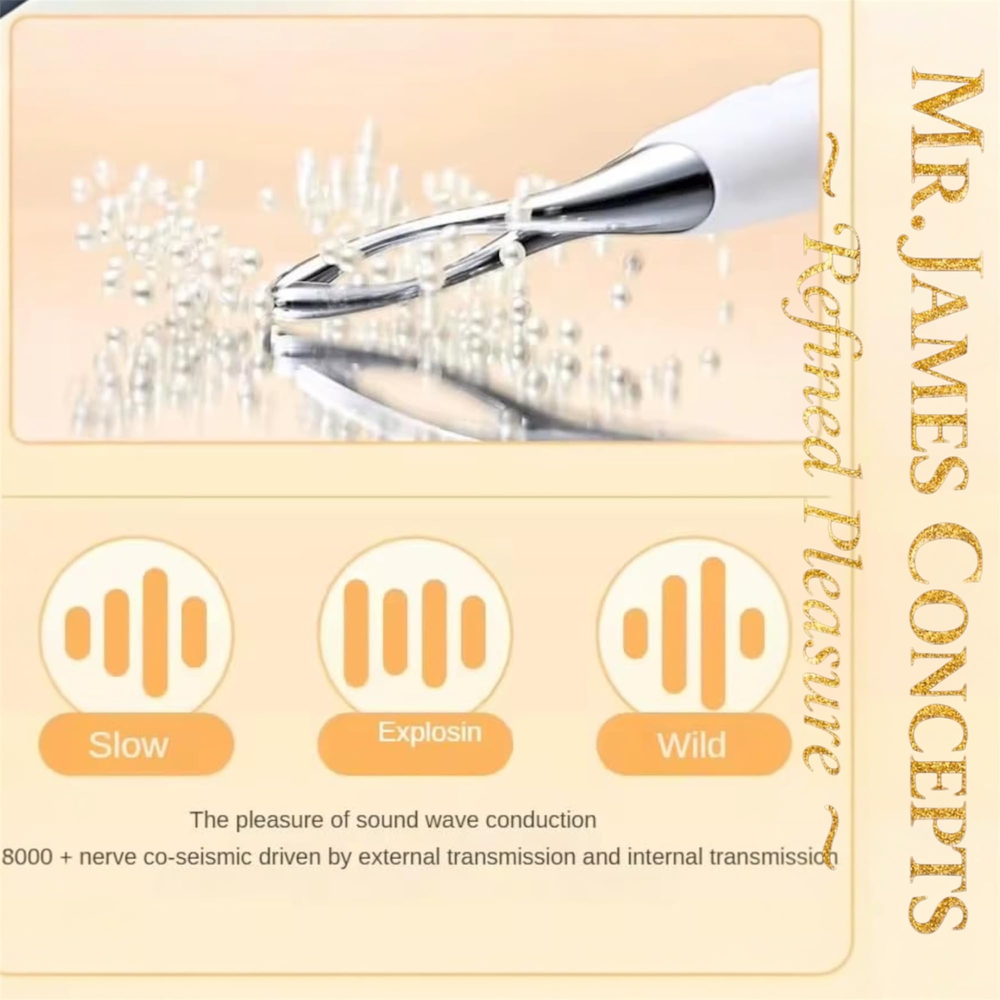 Mr James Concepts™ Electric Climax Pen – 10 Frequency Microcurrent Vibrator for Women, G-Spot & Clitoral Stimulator, Sonic Electric Shock Pleasure Stick, Premium Travel-Sized Toy