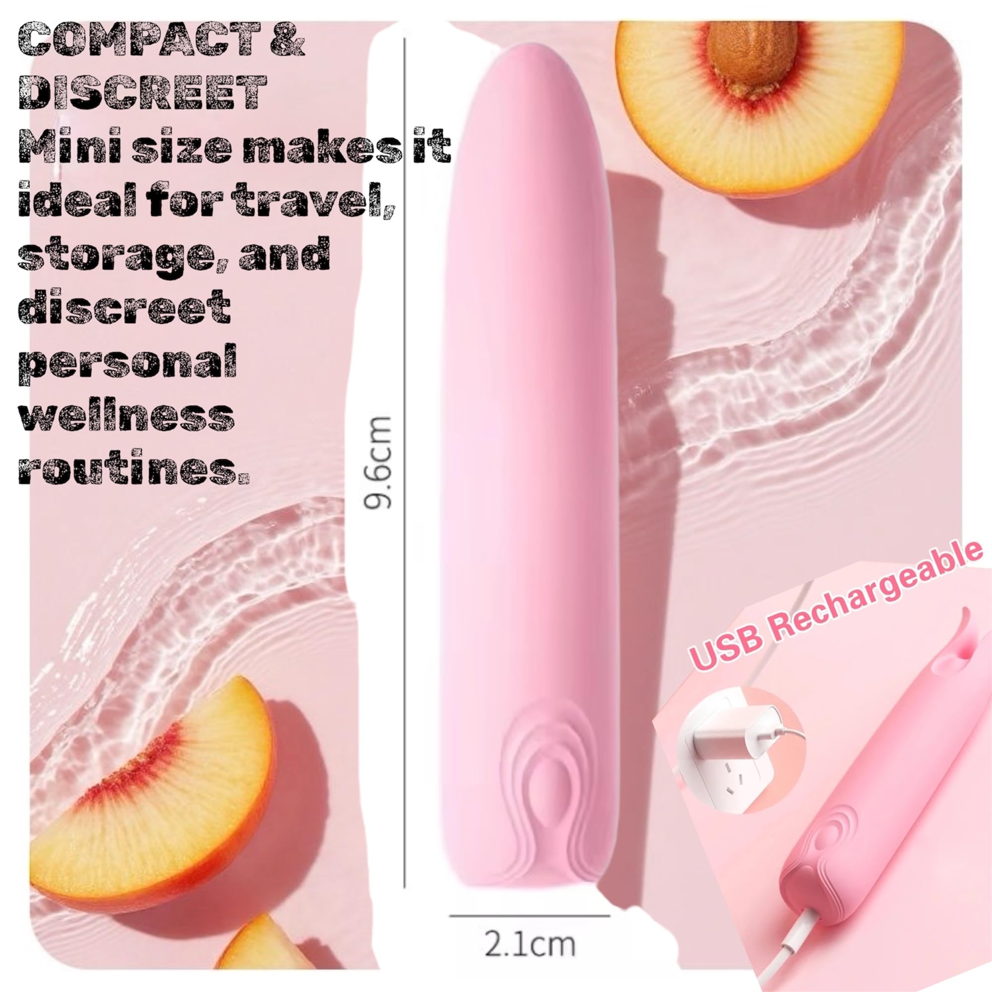 Mr James Concepts Refined Pleasure Mini Vibrator Set for Women – 10 Speed USB Rechargeable Clitoral & Nipple Massager Duo, Waterproof Silicone Bullet Vibrator Kit