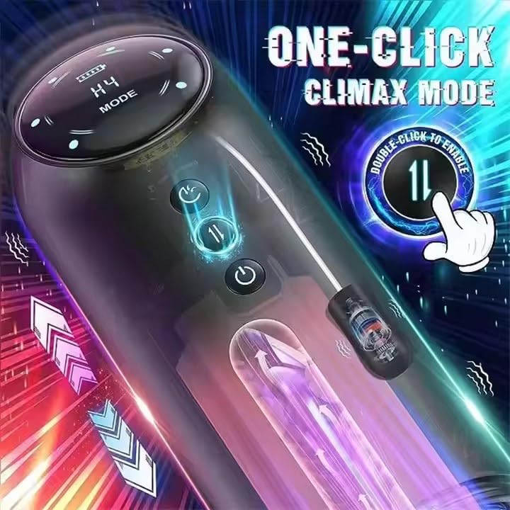 Mr. James™ Electric Masturbation Cup for Men – 10 Vibration & 4 Suction Modes, Thrusting, Moaning, Heating Base – Auto Stroker for Intense Male Pleasure