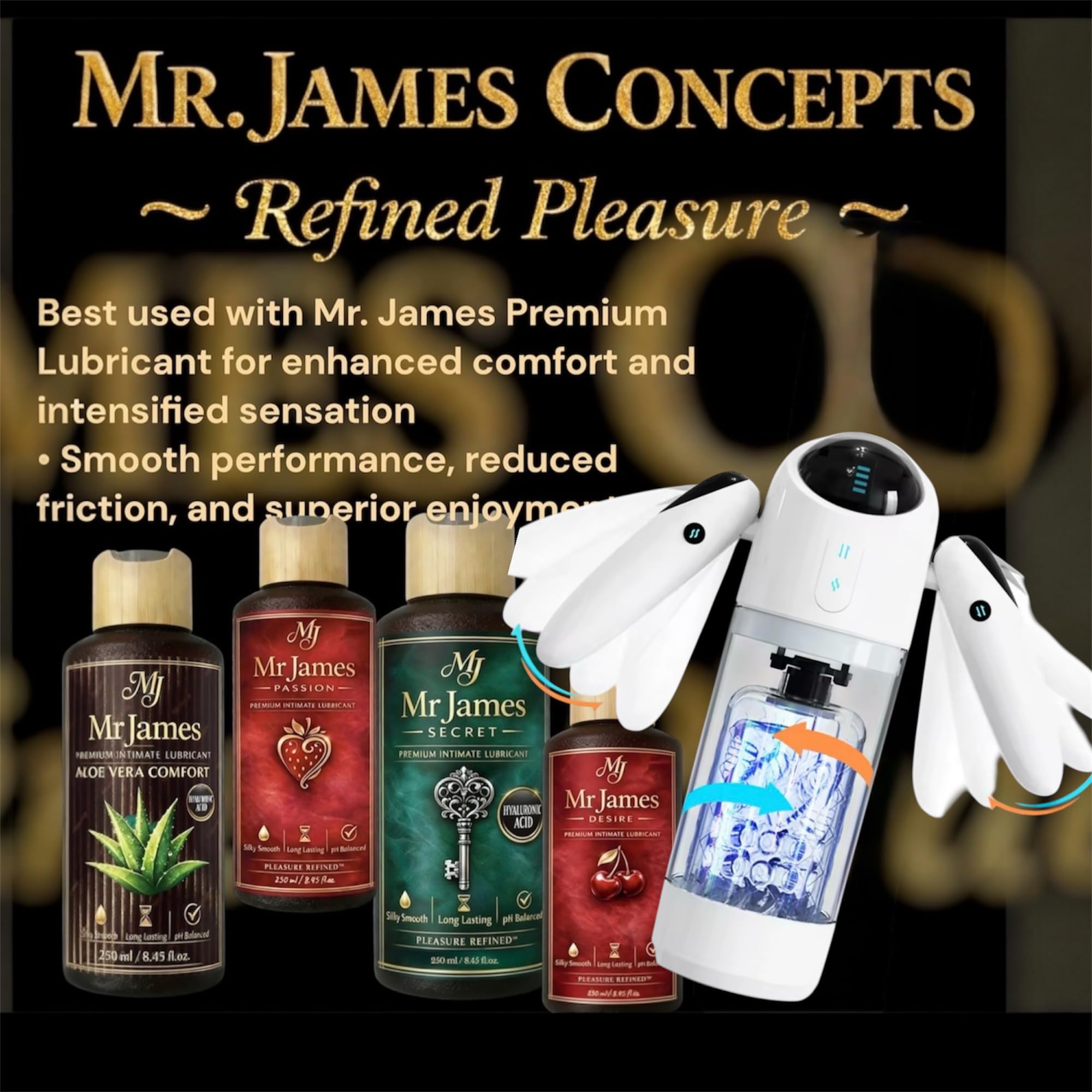 Mr. James™ Thrust & Rotate – Next-Gen Automatic Male Masturbator | Dual Entrance | USB-C Rechargeable | 7 LED Modes