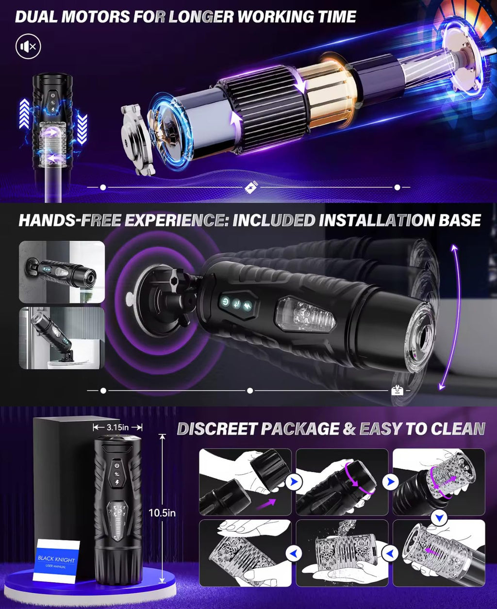Mr. James™ Buck Knight – 6-in-1 App-Controlled Thrusting & Rotating Masturbator | Smart Penis Trainer with AI Modes & Turbo Power