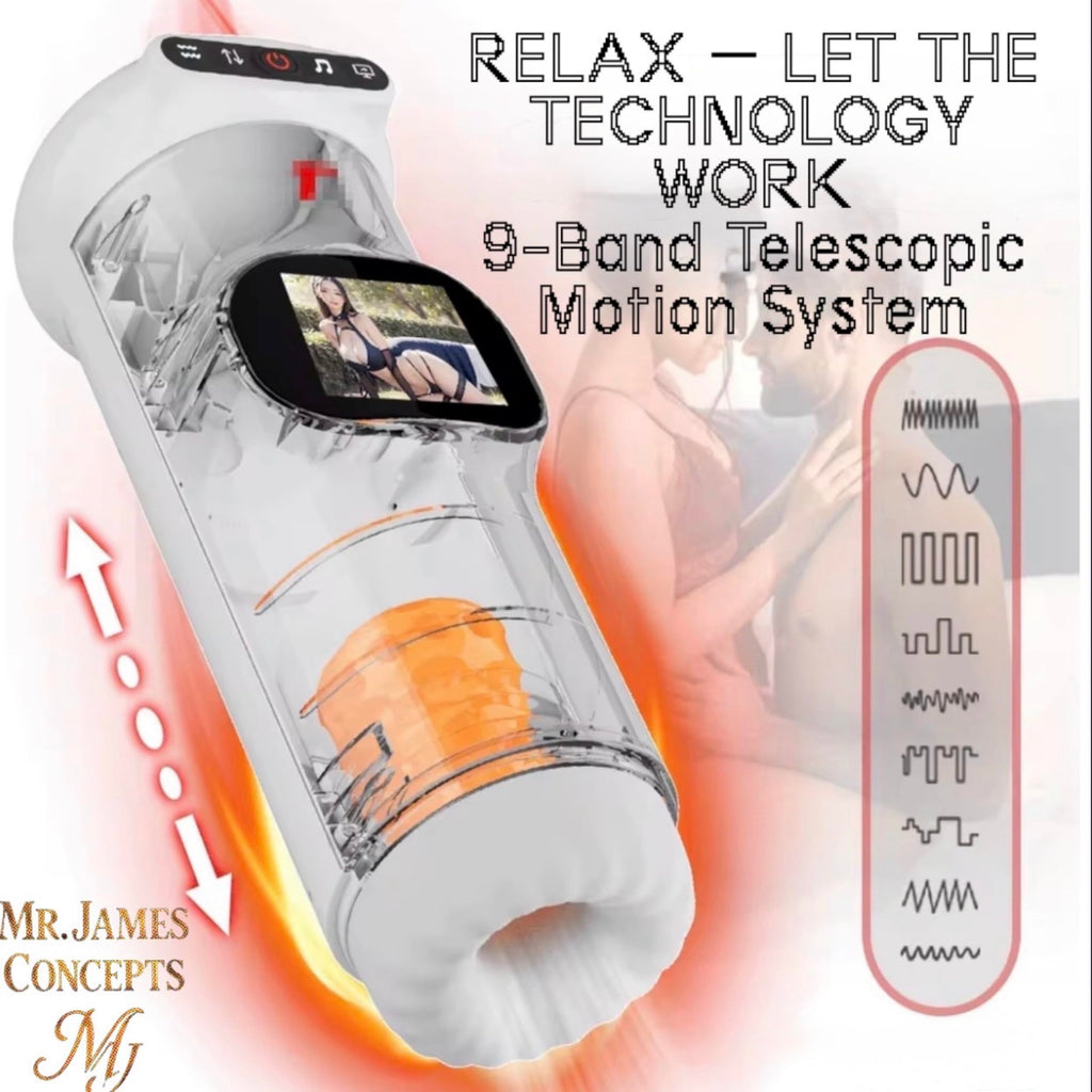 Mr James Concepts™ AURUM AI Pro 2026 – AI App-Controlled Heating & Telescopic Male Stimulation Device with Voice Interaction & LCD Display
