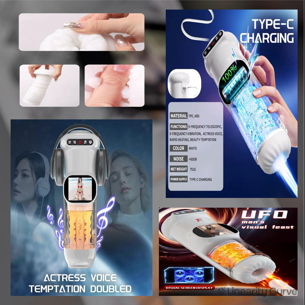 Mr James Concepts™ AURUM AI Pro 2026 – AI App-Controlled Heating & Telescopic Male Stimulation Device with Voice Interaction & LCD Display