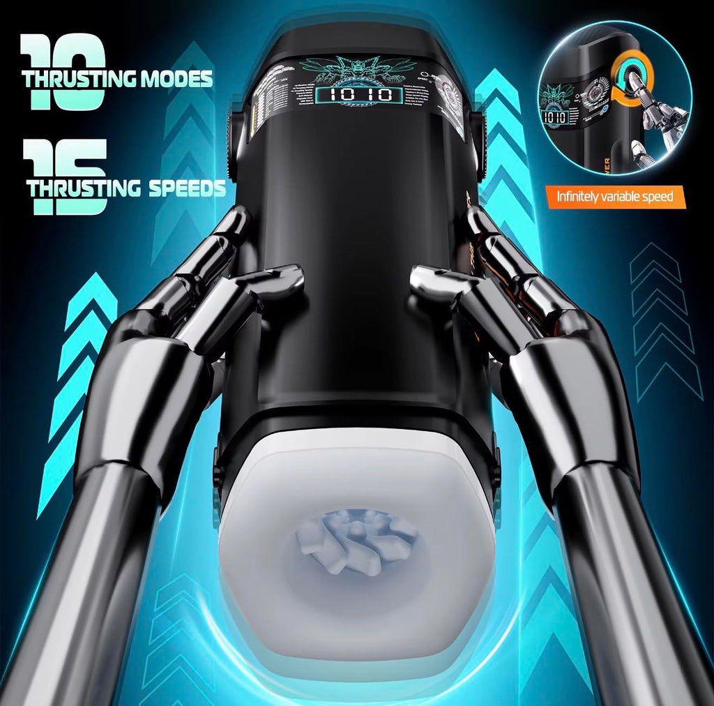 B-TITAN Smart Male Masturbator | 4-in-1 Premium Thrusting, Vibration, Heating & Drying | Cyberskin, LED Display, Magnetic Design | Mr James Concepts