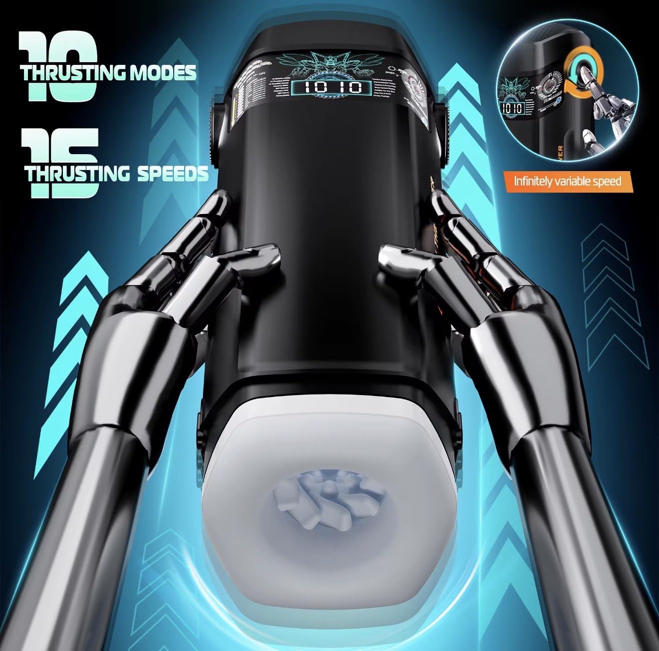 B-TITAN Smart Male Masturbator | 4-in-1 Premium Thrusting, Vibration, Heating & Drying | Cyberskin, LED Display, Magnetic Design | Mr James Concepts