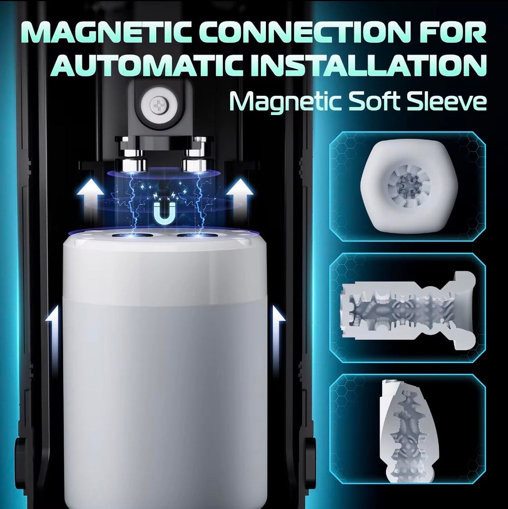 B-TITAN Smart Male Masturbator | 4-in-1 Premium Thrusting, Vibration, Heating & Drying | Cyberskin, LED Display, Magnetic Design | Mr James Concepts