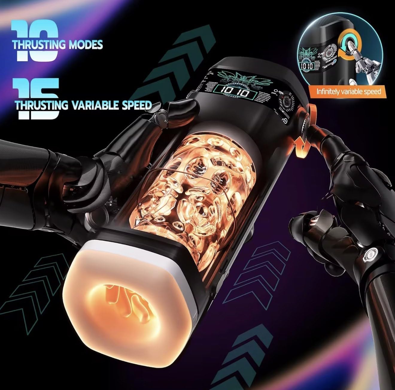 B-TITAN Smart Male Masturbator | 4-in-1 Premium Thrusting, Vibration, Heating & Drying | Cyberskin, LED Display, Magnetic Design | Mr James Concepts