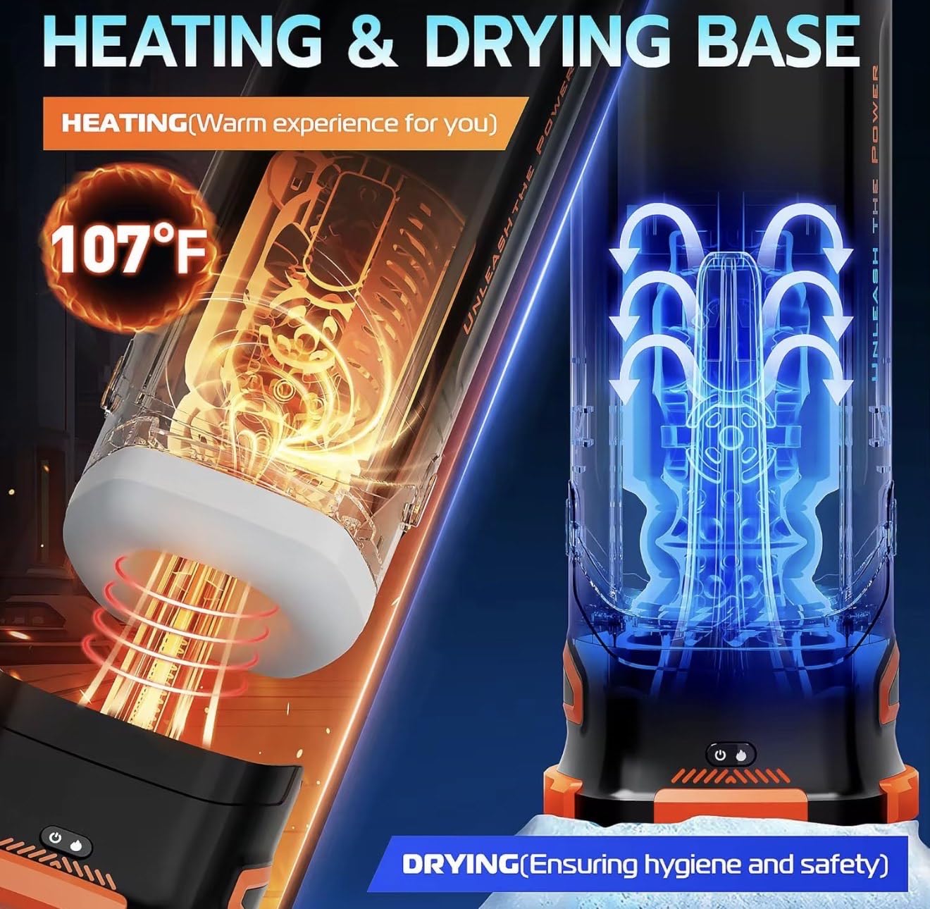 B-TITAN Smart Male Masturbator | 4-in-1 Premium Thrusting, Vibration, Heating & Drying | Cyberskin, LED Display, Magnetic Design | Mr James Concepts