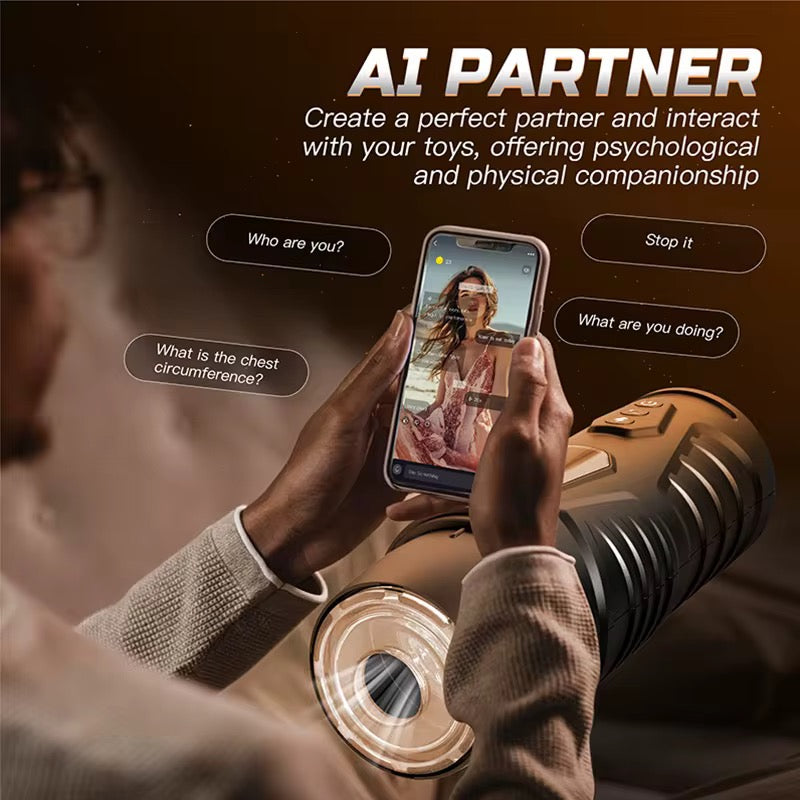 Mr. James™ Buck Knight – 6-in-1 App-Controlled Thrusting & Rotating Masturbator | Smart Penis Trainer with AI Modes & Turbo Power