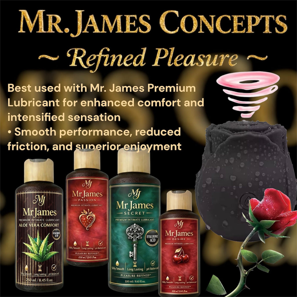 Mr. James™ Suction Vibrator – 10 Intense Suction Modes, Clitoral & Nipple Stimulator, Magnetic Rechargeable, Waterproof – Pleasure Refined