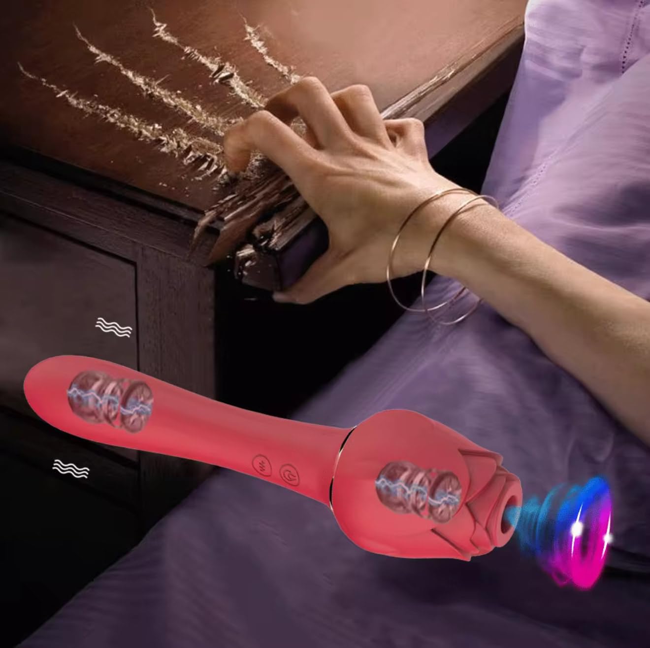 Mr. James Rośe Vibrator for Women – 10 Vibration Modes, Clitoral & G-Spot Stimulation, Tongue-Like Suction, USB Rechargeable, IPX7 Waterproof – Elegant Spa-Style Silicone Massager