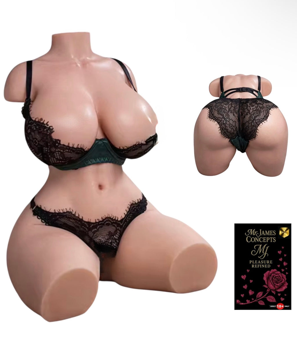 Mr. James Concepts Bella Torso – Premium TPE Female Torso, Realistic Curves, Soft Touch, 1600g