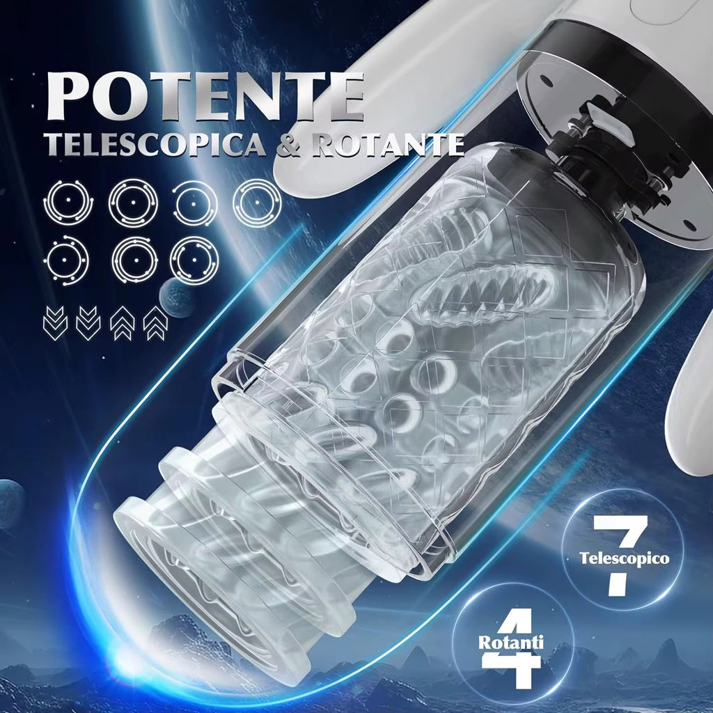 Mr. James™ Thrust & Rotate – Next-Gen Automatic Male Masturbator | Dual Entrance | USB-C Rechargeable | 7 LED Modes