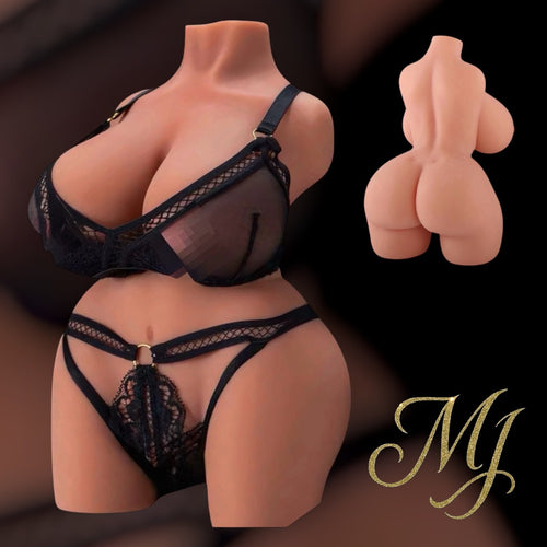 Mr James Concepts Dual Channel Male Pleasure Torso 2.85KG – Soft TPE Realistic Body, 2 Entries, 30cm Height, 50cm Hips, 46cm Bust, Ultra Curvy Design, Easy Clean Pocket Toy