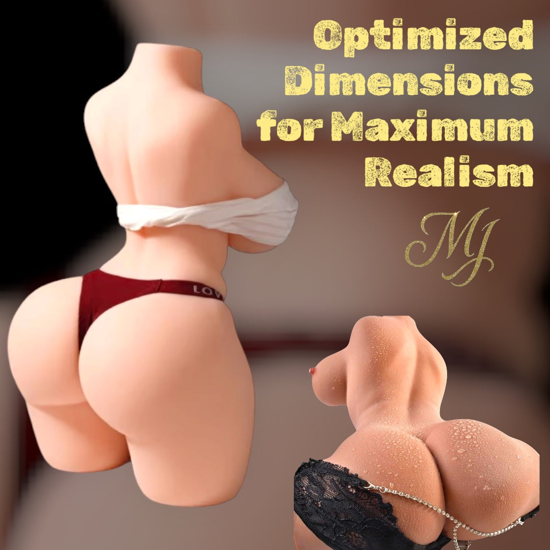 Mr James Concepts Dual Channel Male Pleasure Torso 2.85KG – Soft TPE Realistic Body, 2 Entries, 30cm Height, 50cm Hips, 46cm Bust, Ultra Curvy Design, Easy Clean Pocket Toy