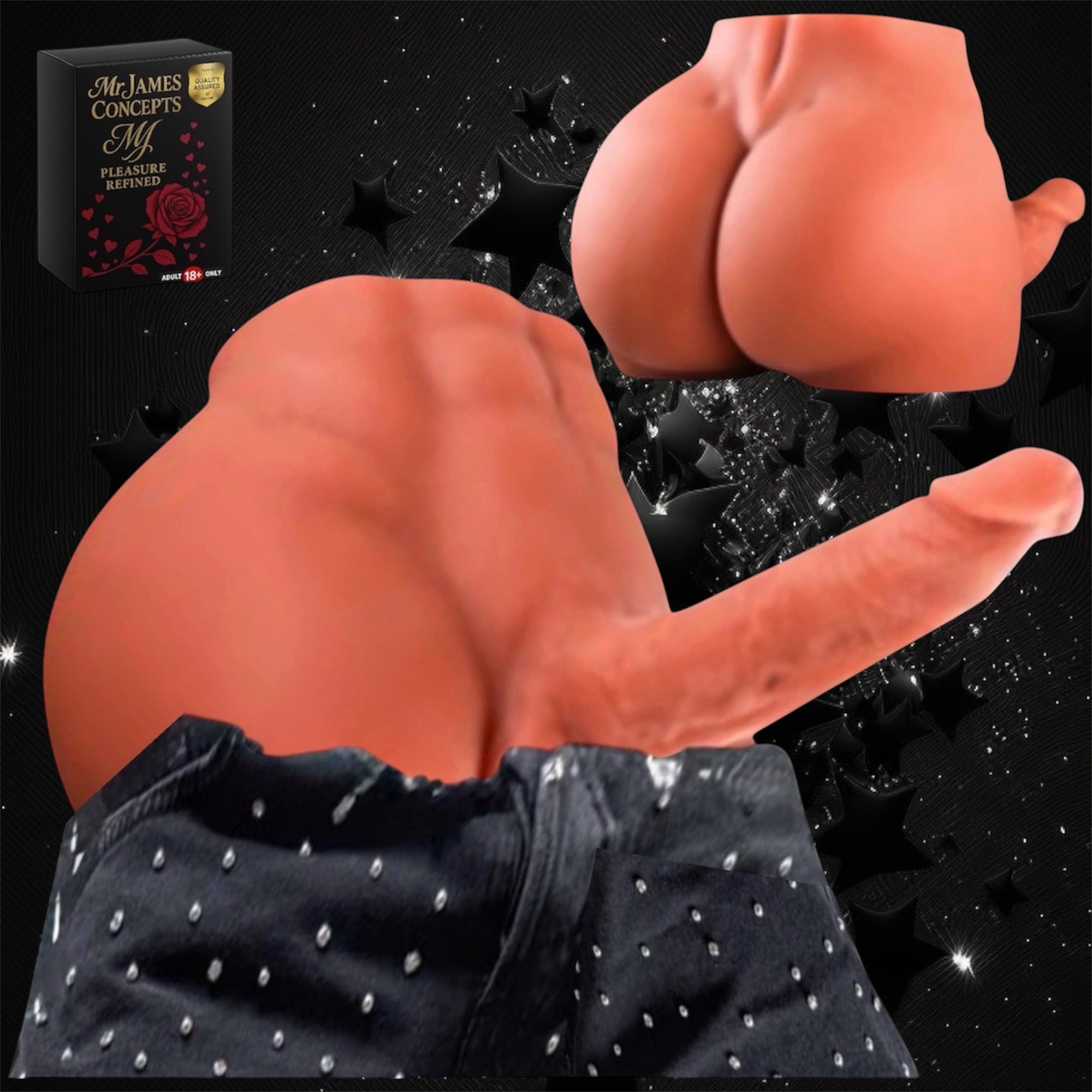 Mr James Concepts Premium Male Torso Masturbator – Heavyweight 4KG Realistic Body Design with Soft TPE, Standing Legs, Waterproof Adult Pleasure Device