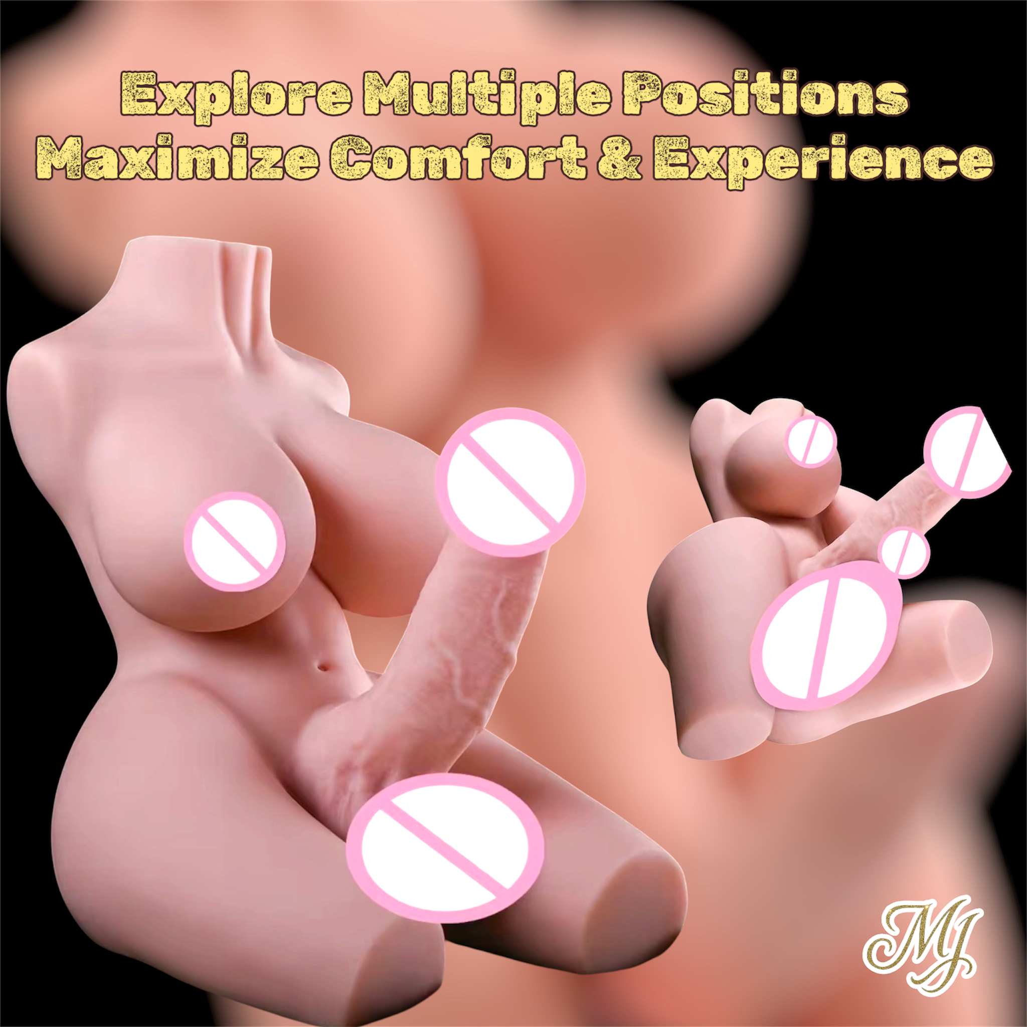 Mr James Concepts Premium Dual Anatomy Torso – 5.5KG Realistic Body Design with Soft TPE, Multi-Entry Experience, Waterproof Adult Toy